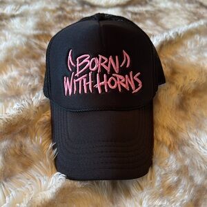SOLD MGK “Born with Horns” Trucker Hat and Mainstream Sellout VIP Merch Bundle